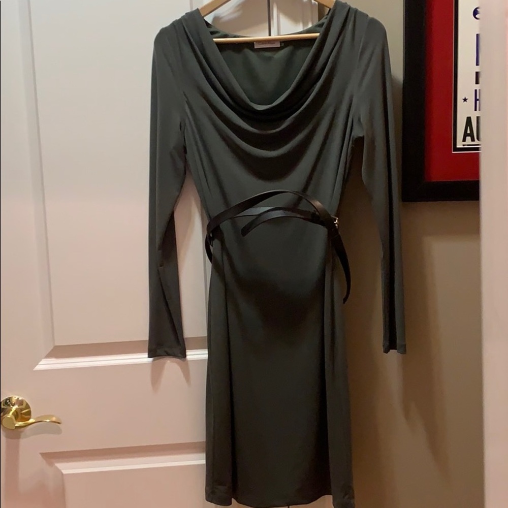 Calvin Klein olive green dress, size 6
